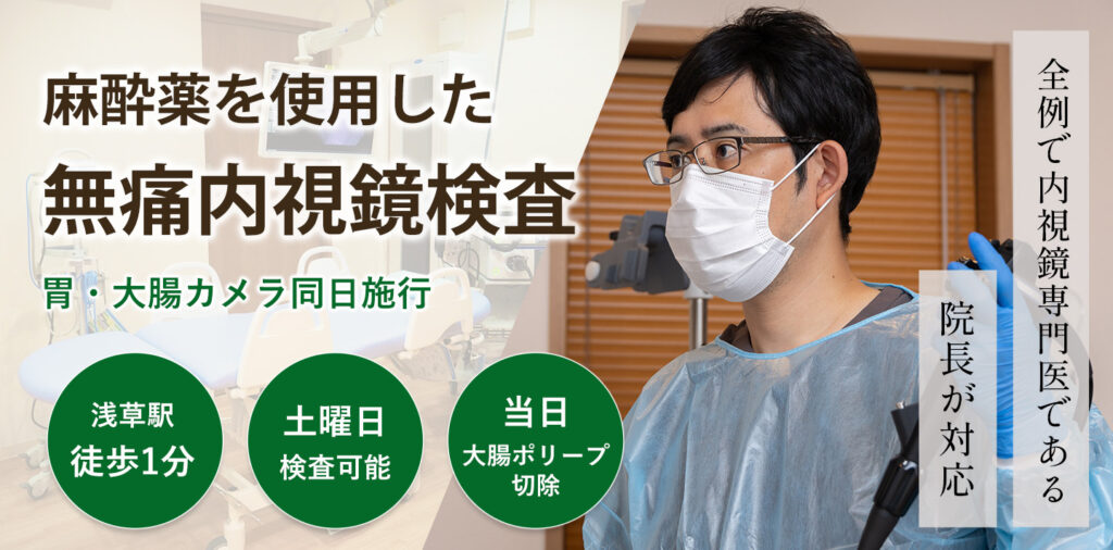 麻酔薬を使用した無痛内視鏡検査